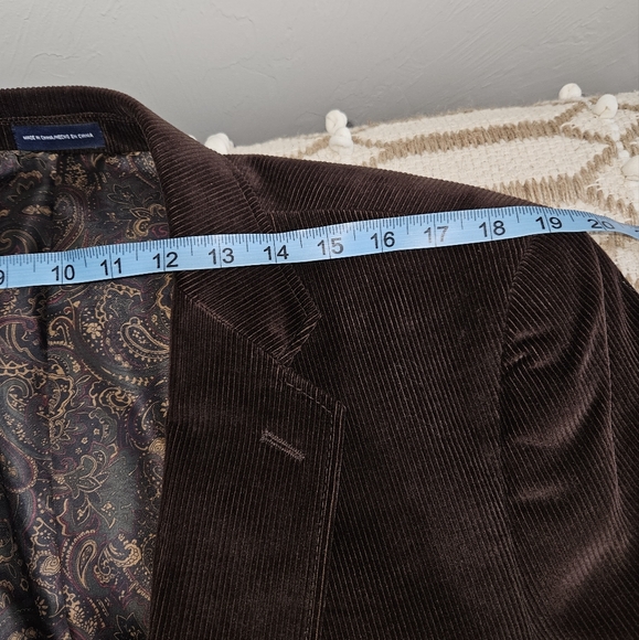Chocolate Brown Corduroy Blazer Stafford Men's Size 42 Short 42S Classic Fit - Picture 15 of 16